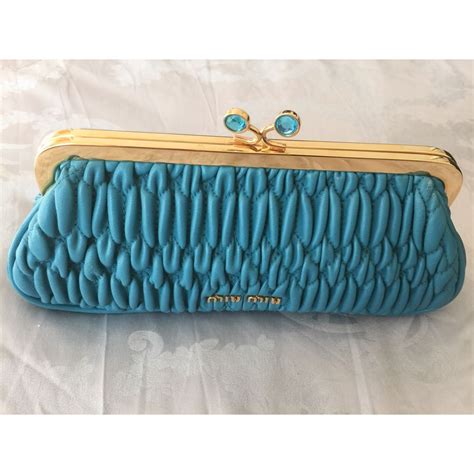 miu miu nappa cristal handle clutch